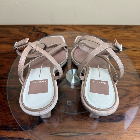 Dolce Vita Gemini Toe Loop Wedge Thong Dress Sandals - cafe leather - Picture 13 of 16